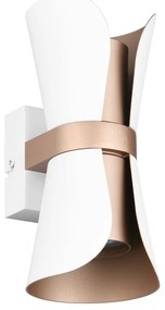 Nástenné svietidlo v bielo-bronzovej farbe Coat – Trio
