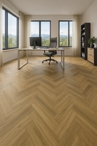 IVC Commercial, PVC podlaha - lino Logitex Ultimate 55 Elias T47, na mieru, šíře 2m,4m, hnedá, filc, chodba / predsieň