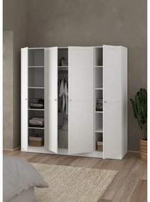 Biela šatníková skriňa 195,5x200 cm Billund – Tvilum