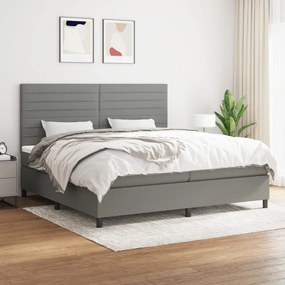 Boxspring posteľ s matracom tmavosivá 200x200 cm látka 3141882