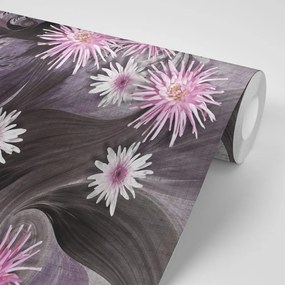 Samolepiaca tapeta kvety na nádhernom pozadí - 225x150