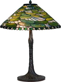 Zelená stolná lampa Tiffany Carina - Ø 51x75 cm E27/max 2x60W