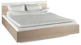 Kondela Manželská posteľ GABRIELA, 160x200, dub sonoma/biela