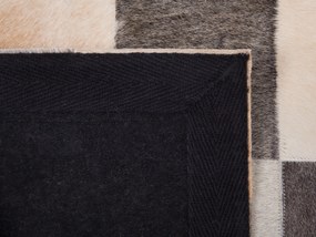 Kožený koberec 160 x 230 cm viacfarebný SOKE Beliani