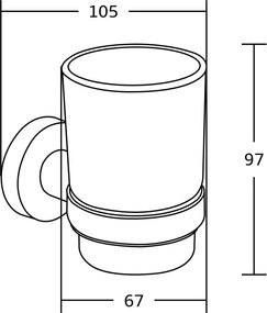 Mexen príslušenstvo, TIBER držiak na kefku, chróm, 7050538-00