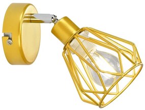 Kondela Nástenná lampa, zlatá/kov, OKIRA TYP 2