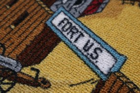 AladinWorld Expres, AKCIA: 120x170 cm Detský kusový koberec Western - obšitý zo všetkých strán, šíře, viacfarebná, filc, detská izba