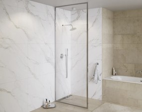 Besco Sprchový kút Walk-In ICON CHROM 100 (110x 120), výška 200 cm - bez vaničky BESCO-Rozmery: šírka: 100