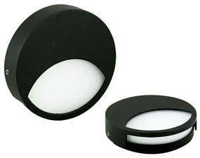 McLED Vonkajšie LED nástenné osvetlenie URSA R, 1,5 W, 3000K, IP65, čierne
