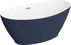 Polimat Akrylátová voľne stojaca vaňa Mango 150x75 POLIMAT-Rozmery: 150x75, POLIMAT-Farba vane: Biela / čierna mat