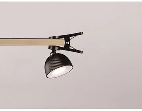 Stmievateľná čierna LED stolová lampa s klipom (výška 41 cm) Maxima – Trio