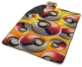 Sablio Plážová deka Pokemon ball Pattern: 200x140 cm