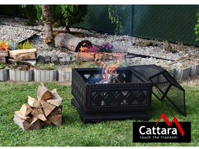 Cattara 13009 Ohnisko s poklopom Square, 63,5 x 63,5 x 62 cm