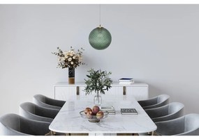 Závesne svietidlo Cannes, 1x zelené sklenené tienidlo (fi 25 cm), G