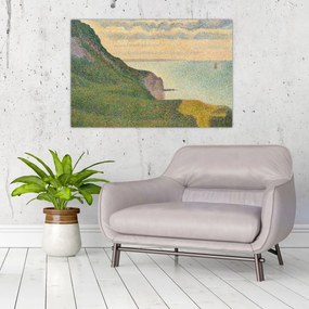 Obraz - Georges Seurat, Seascape at Port-en-Bessin, Normandy, reprodukcia (90x60 cm)