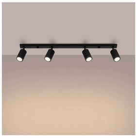 Čierne bodové svietidlo 6,5x81 cm Gleam – Sollux