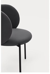 Tmavosivé čalúnené jedálenské kreslá v súprave 2 ks Mogi – Teulat
