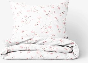 Goldea bavlnené posteľné obliečky - kvitnúce sakury 150 x 200 a 50 x 60 cm