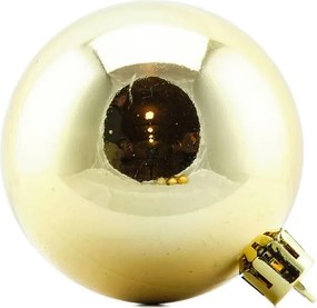 DECOLED Sada vianočných ozdôb zlaté plastové gule 6 cm, balenie 24 ks