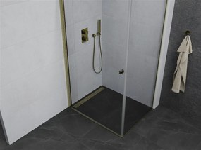Mexen Pretoria, sprchovací kút 100 (dvere) x 90 (stena) cm, 6mm číre sklo, zlatý profil, 852-100-090-50-00