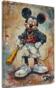 Obraz Street Mickey na plátne | Maľovaná štruktúra