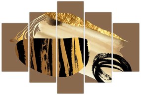 Obraz - Abstrakcia golden brown N⁰2 (150x105 cm)