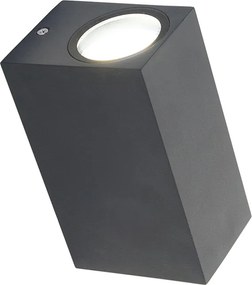 Inteligentná nástenná lampa tmavosivá IP44 vrátane 2 Wifi GU10 - Baleno