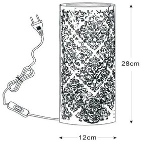 Lucide 13511/01/31 - Stolná lampa KANT 1xE14/25W/230V