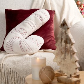 VIANOČNÝ DEKORAČNÝ VANKÚŠ LOLLIPOP 27X46 CM ČERVENÁ