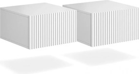 Súprava závesných nočných stolíkov Nicole 46 cm - biela