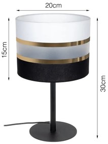 Stolná lampa CORAL 1xE27/60W/230V čierna