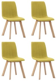 Jedálenské stoličky 4 ks, žlté, látka 248227