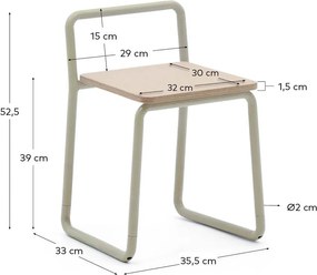 Béžová kovová detská stolička Tinn – Kave Home