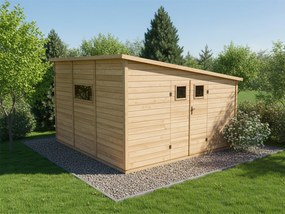 domceknazahradu.sk - Drevený domček ORGOVÁN - Premium, farba natur, (3,95 × 3,95 m), R_ORGOVAN2