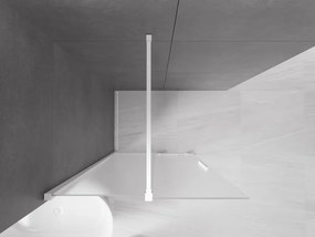 Mexen Velar, sprchová zástena s posuvnými dverami Walk-in 70 x 200 cm, 8mm sklo námraza, biela matná, 871-070-000-33-20
