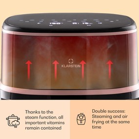Klarstein Air Bloom, teplovzdušná fritéza, 1500 W, 7,5 l, 16 programov, s funkciou naparovania