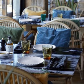 Biely kameninový dezertný tanier Costa Nova Pearl, ⌀ 22 cm