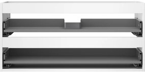 Mexen Box-A, závesná skrinka 100 cm, 2 zásuvky, biela matná, 91AX0-1000-470-2-01