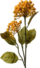 Dekorácia oranžová umelá kvetina puky hortenzie - 8*7*53 cm