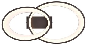 Čierno-biele LED stropné svietidlo 30x57 cm Malaga – Trio