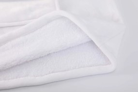 Deka s rukávmi HOODIE biela