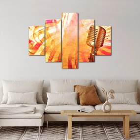Obraz - Retro mikrofón (150x105 cm)