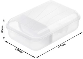 Desiatový box, delený s priehradkou, FUNBOX, 0,9 l