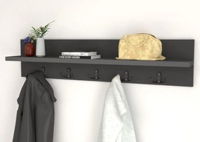 Nástenný vešiak VIRTON, antracit