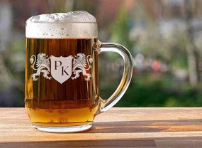 Pieskovaný polliter na pivo Monogram Lions