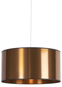 Art Deco závesná lampa biela s medeným tienidlom 50 cm - Pendel