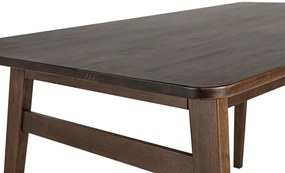 Drevený jedálenský stôl 140 x 85 cm tmavé drevo VENTERA Beliani