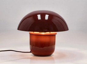 Vínovočervená kovová stolová lampa s kovovým tienidlom (výška 27 cm) Koppel – Bizzotto