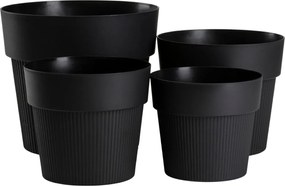PLASTOVÝ KVETINÁČ SILVA LINE 20X17,5 CM ČIERNA