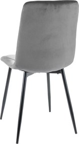 SI Stolička Tom Velvet sivý